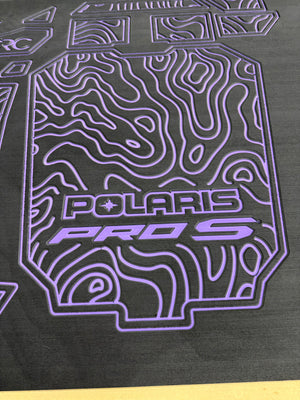 Detailed shot of removable EVA foam bed mat by CRC Foam for 2- 4-seat Polaris Pro Series, ensuring superior off-road performance
